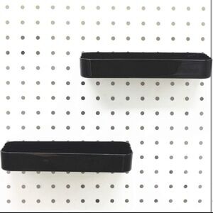 Black Pegboard Storage Bins